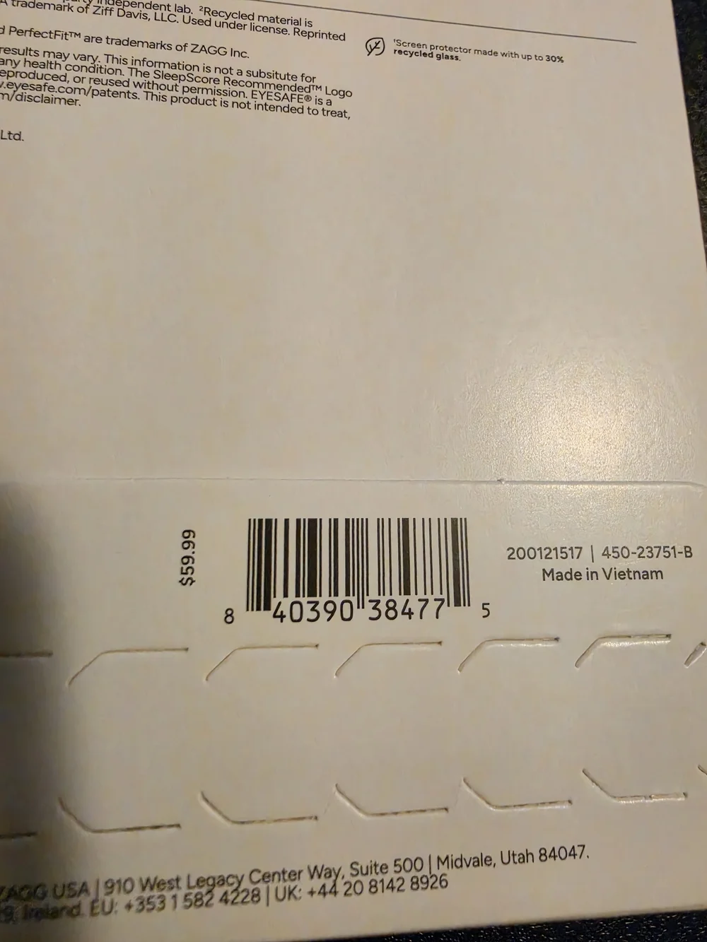 ZAGG Invisible Shield Tempered Glass Screen Protector - XTR5